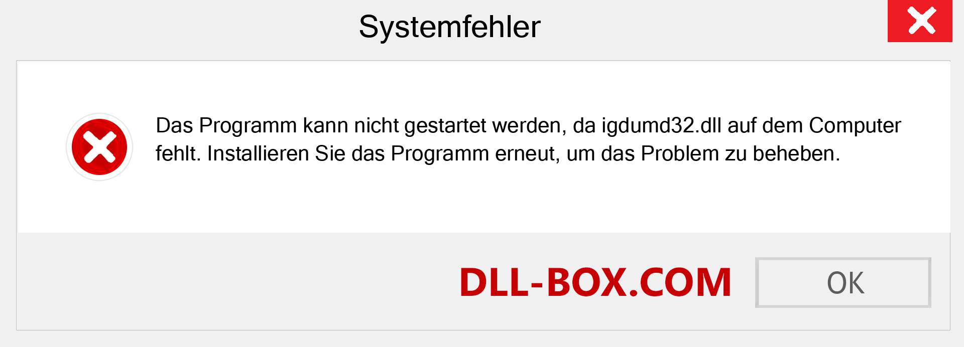 igdumd32.dll-Datei fehlt?. Download für Windows 7, 8, 10 - Fix igdumd32 dll Missing Error unter Windows, Fotos, Bildern