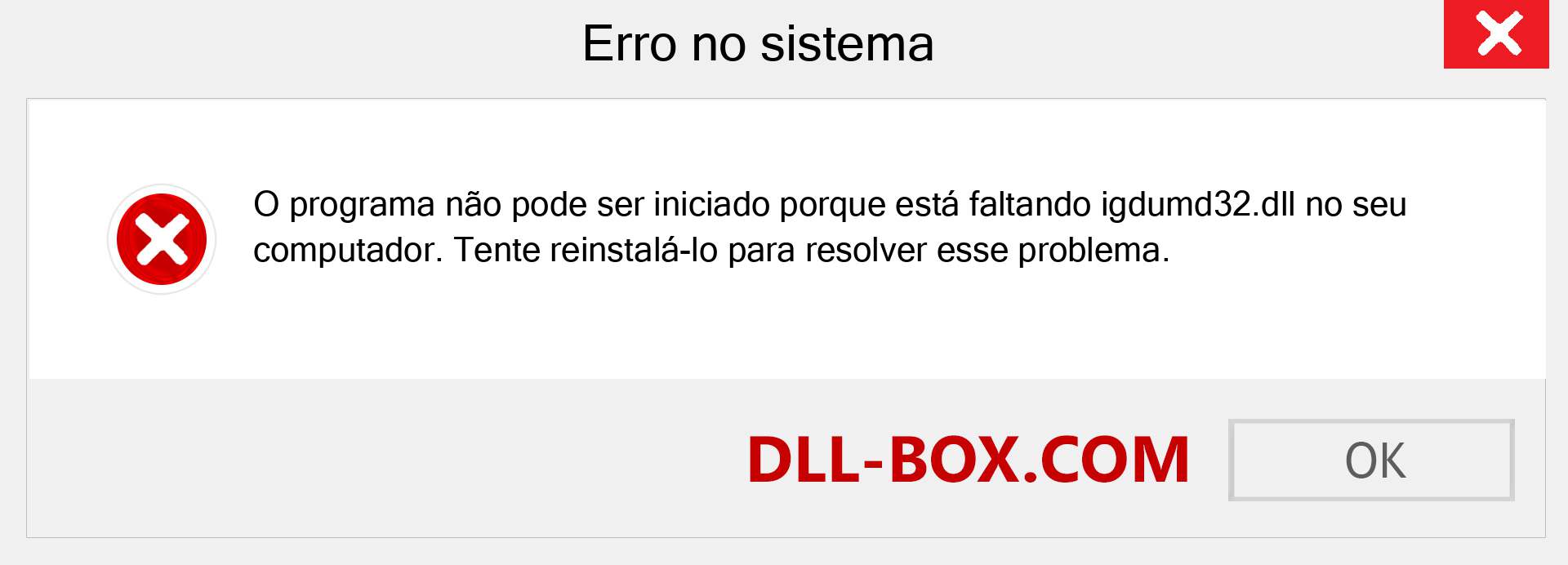 Arquivo igdumd32.dll ausente ?. Download para Windows 7, 8, 10 - Correção de erro ausente igdumd32 dll no Windows, fotos, imagens